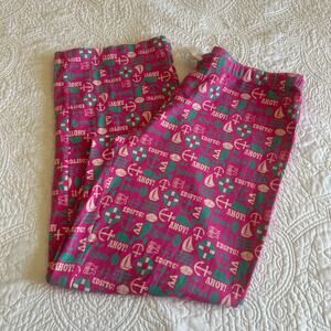 Vineyard Vines Womens Pink Nautical Drawstring Pajama Lounge Pants Medium